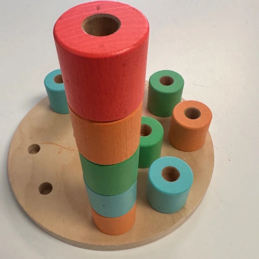 Lovevery Wooden Stacking Pegboard with Pegs